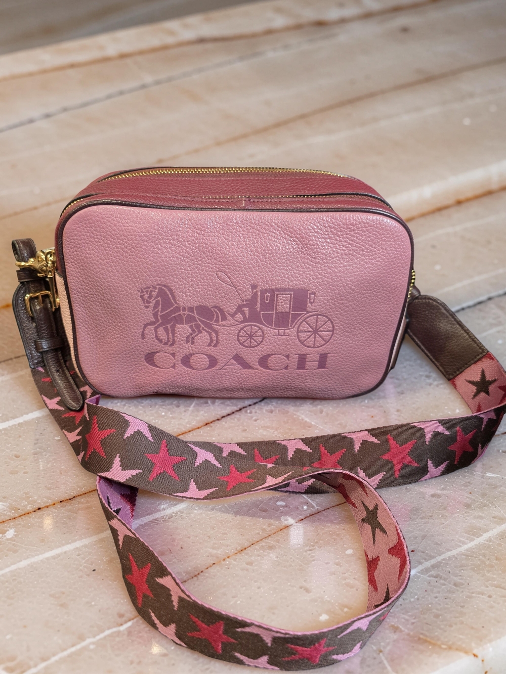 Coach Jes Crossbody in Colorblock Rose - 2 Hangtags